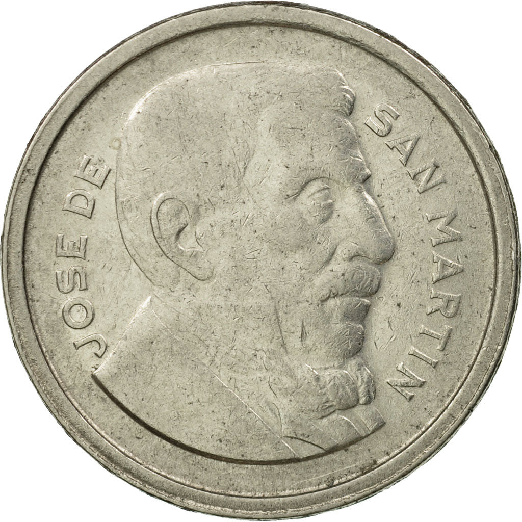 Moneta, Argentina, 50 Centavos, 1954, BB, Acciaio ricoperto in nichel, KM:49