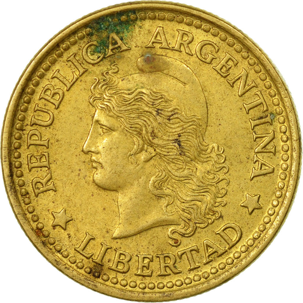 Moneda, Argentina, 50 Centavos, 1975, MBC, Aluminio - bronce, KM:68