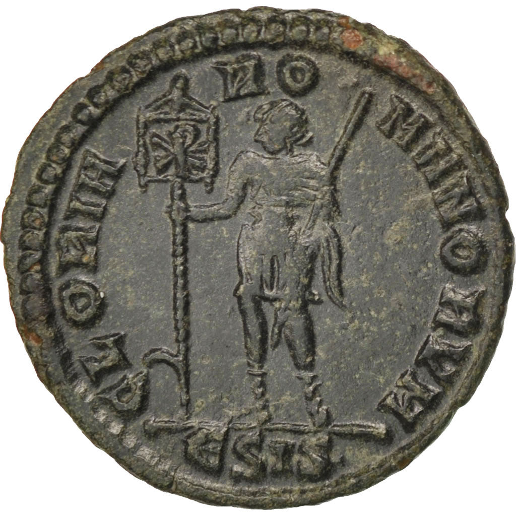 Coin, Vetranio, Follis, Siscia, MS(60-62), Copper, RIC:294 E