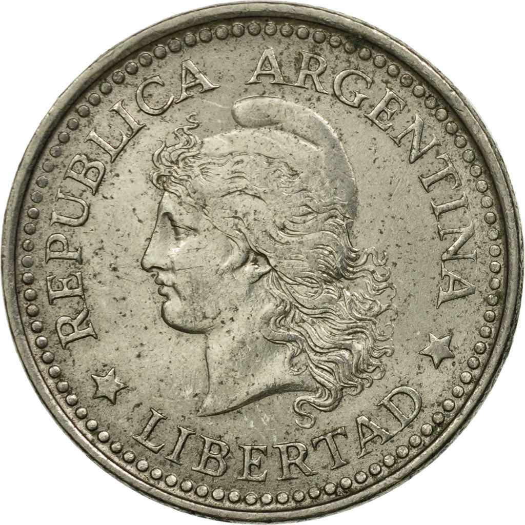 Moneta, Argentina, 20 Centavos, 1957, BB, Acciaio ricoperto in nichel, KM:55