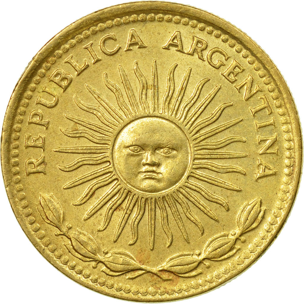 Coin, Argentina, Peso, 1975, EF(40-45), Aluminum-Bronze, KM:69