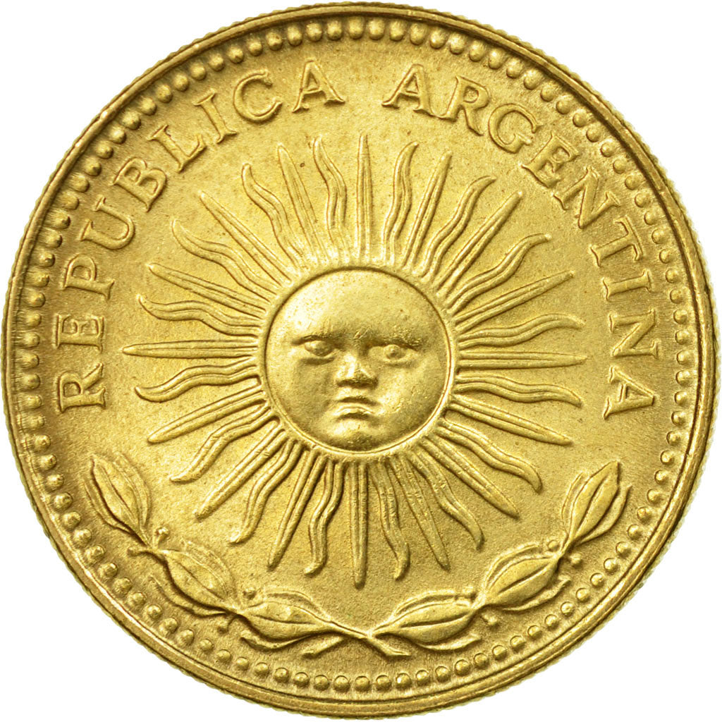 Coin, Argentina, Peso, 1976, EF(40-45), Aluminum-Bronze, KM:69