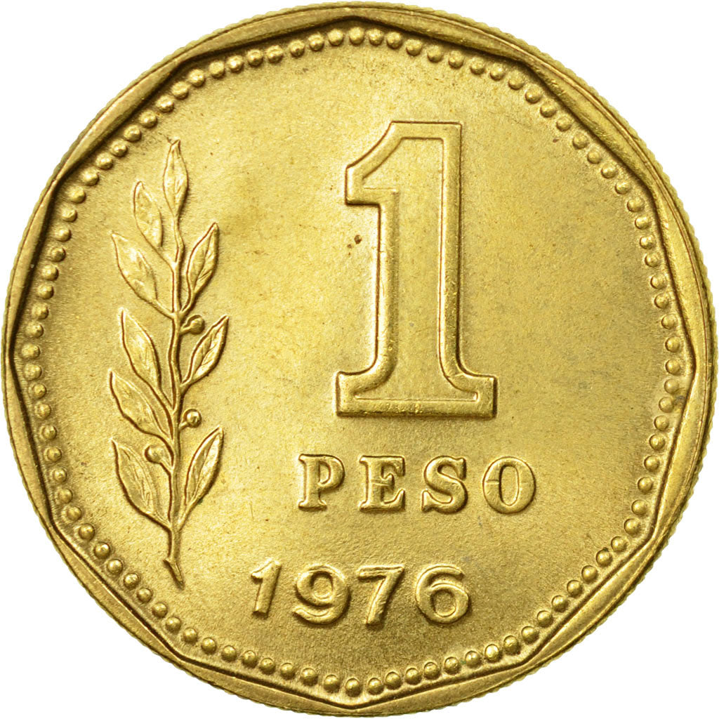 Coin, Argentina, Peso, 1976, EF(40-45), Aluminum-Bronze, KM:69