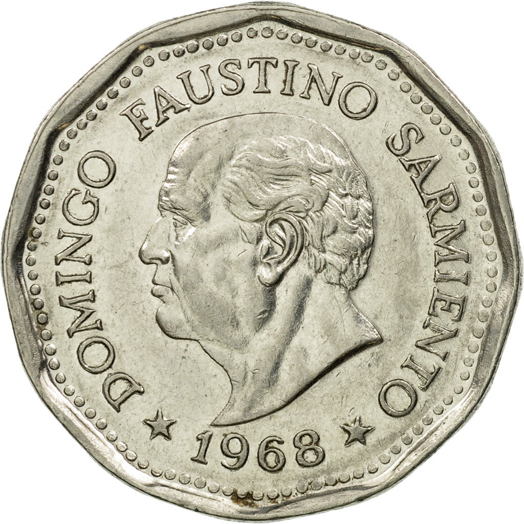 Coin, Argentina, 25 Pesos, 1968, EF(40-45), Nickel Clad Steel, KM:63