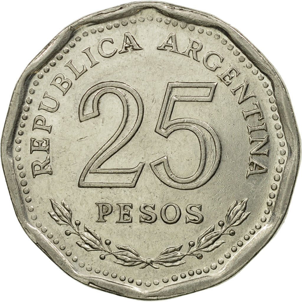 Coin, Argentina, 25 Pesos, 1968, EF(40-45), Nickel Clad Steel, KM:63