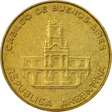 Coin, Argentina, 5 Pesos, 1985, EF(40-45), Brass, KM:92