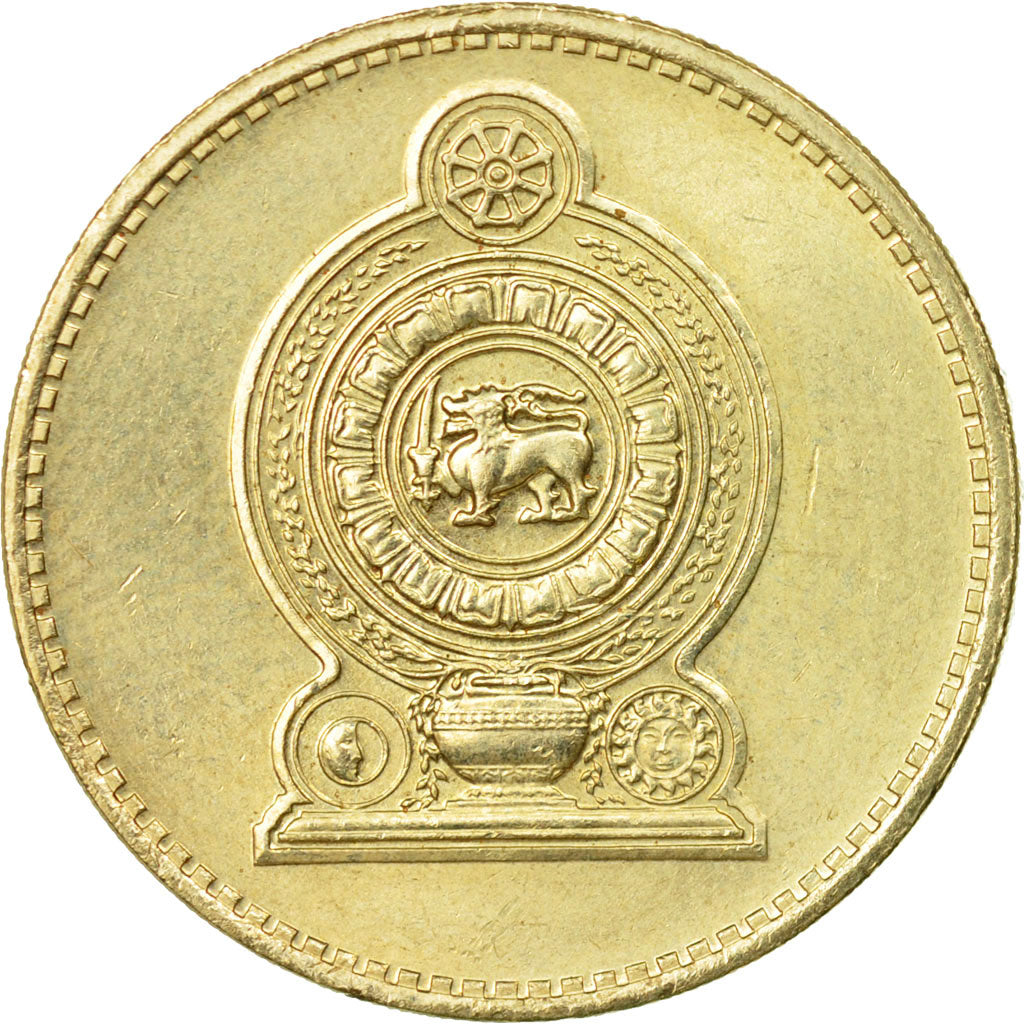 Coin, Sri Lanka, 5 Rupees, 1986, EF(40-45), Nickel-brass, KM:148.2