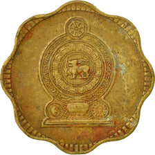 Moneta, Sri Lanka, 10 Cents, 1975, MB+, Nichel-ottone, KM:140