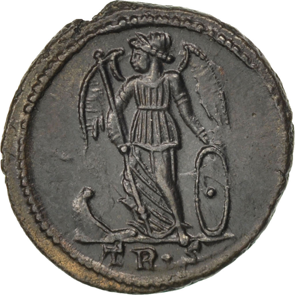 Coin, Nummus, Trier, AU(55-58), Copper, RIC:529