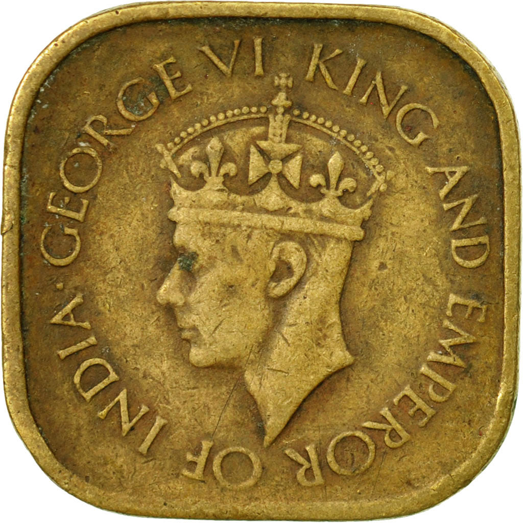 Monnaie, Ceylon, George VI, 5 Cents, 1945, TB+, Nickel-brass, KM:113.2