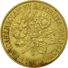 Coin, Madagascar, 20 Francs, 4 Ariary, 1989, Paris, EF(40-45), Aluminum-Bronze