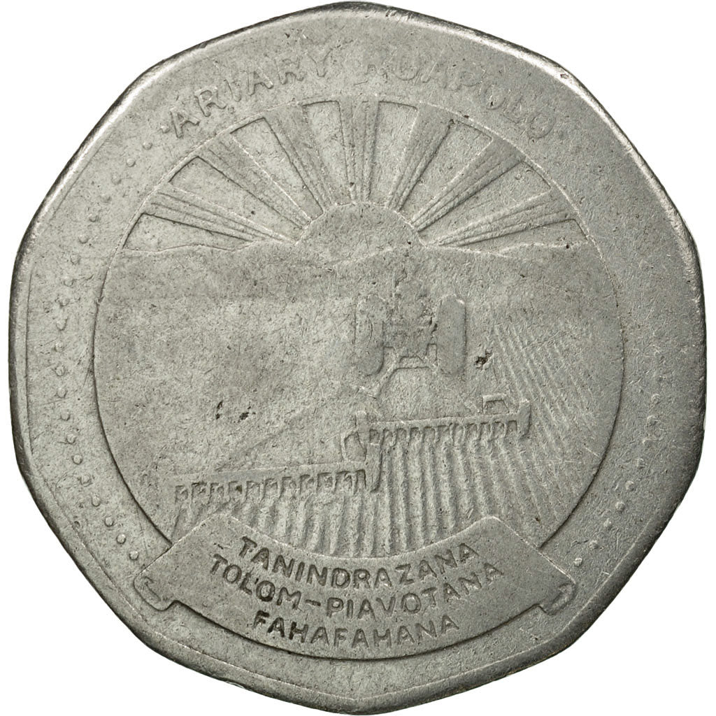 Monnaie, Madagascar, 20 Ariary, 1992, Royal Canadian Mint, TB+, Stainless Steel