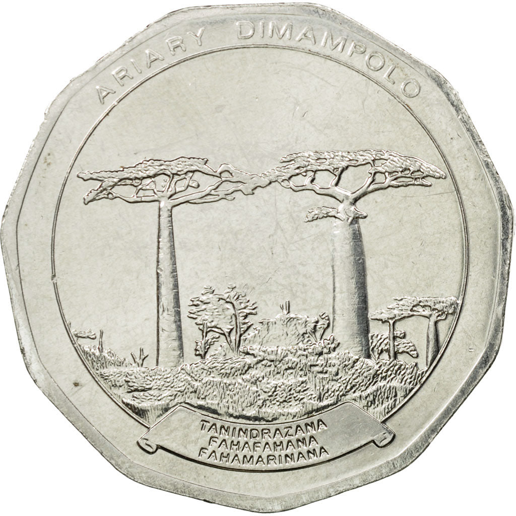 Monnaie, Madagascar, 50 Ariary, 1996, TTB, Stainless Steel, KM:25.1
