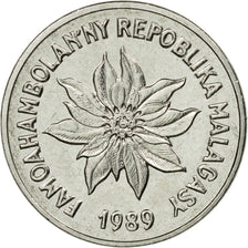 Coin, Madagascar, Franc, 1989, Paris, EF(40-45), Stainless Steel, KM:8