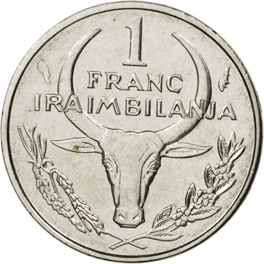 Coin, Madagascar, Franc, 1989, Paris, EF(40-45), Stainless Steel, KM:8
