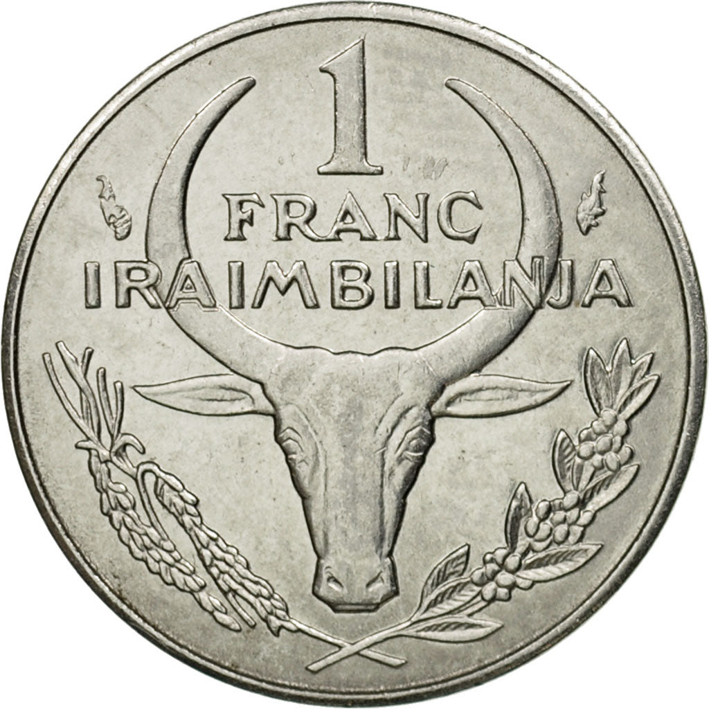 Coin, Madagascar, Franc, 1993, Paris, EF(40-45), Stainless Steel, KM:8