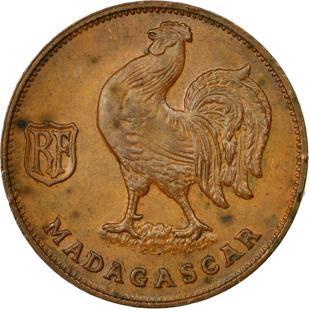 Coin, Madagascar, Franc, 1943, Pretoria, EF(40-45), Bronze, KM:2