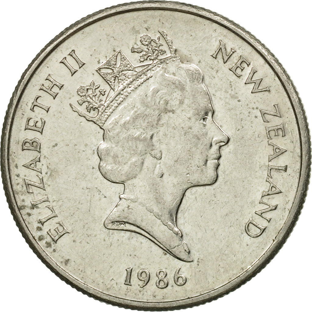 Münze, Neuseeland, Elizabeth II, 5 Cents, 1986, SS, Copper-nickel, KM:60