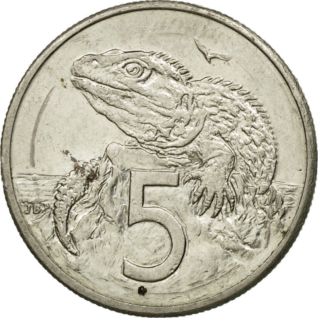 Münze, Neuseeland, Elizabeth II, 5 Cents, 1986, SS, Copper-nickel, KM:60