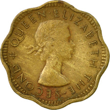 Monnaie, Ceylon, Elizabeth II, 2 Cents, 1955, TTB, Nickel-brass, KM:124