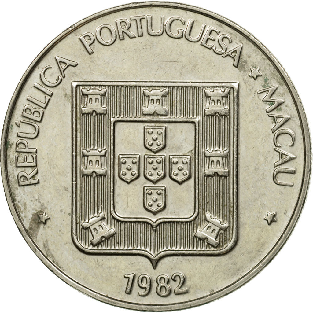 Munten, Macau, Pataca, 1982, Singapore Mint, ZF, Copper-nickel, KM:23.1