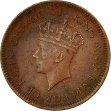 Coin, Ceylon, George VI, 1/2 Cent, 1940, EF(40-45), Copper, KM:110