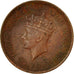 Coin, Ceylon, George VI, 1/2 Cent, 1940, EF(40-45), Copper, KM:110