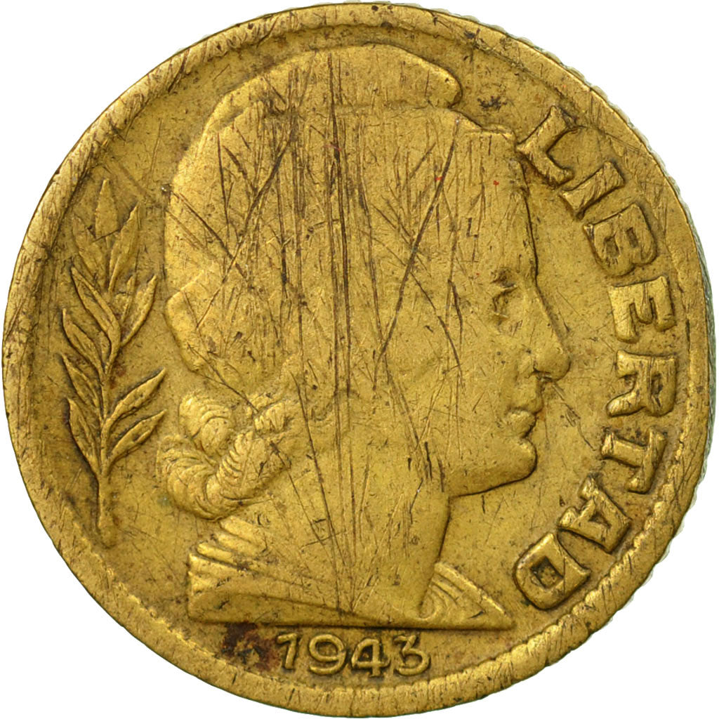 Coin, Argentina, 5 Centavos, 1943, VF(30-35), Aluminum-Bronze, KM:40