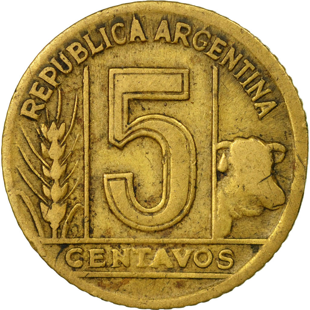 Coin, Argentina, 5 Centavos, 1943, VF(30-35), Aluminum-Bronze, KM:40