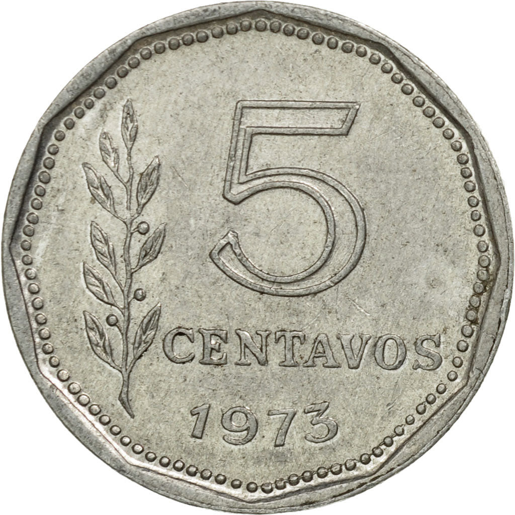 Moneta, Argentina, 5 Centavos, 1973, BB, Alluminio, KM:65