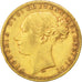 AUSTRALIA, Sovereign, 1876, Melbourne, KM #7, EF(40-45), Gold, 7.95