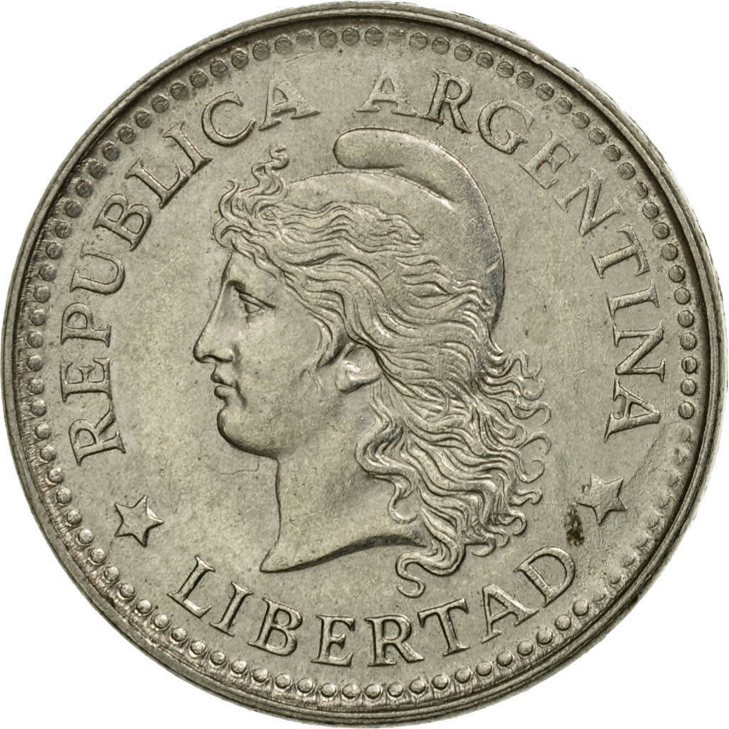 Coin, Argentina, 5 Centavos, 1959, EF(40-45), Copper-Nickel Clad Steel, KM:53