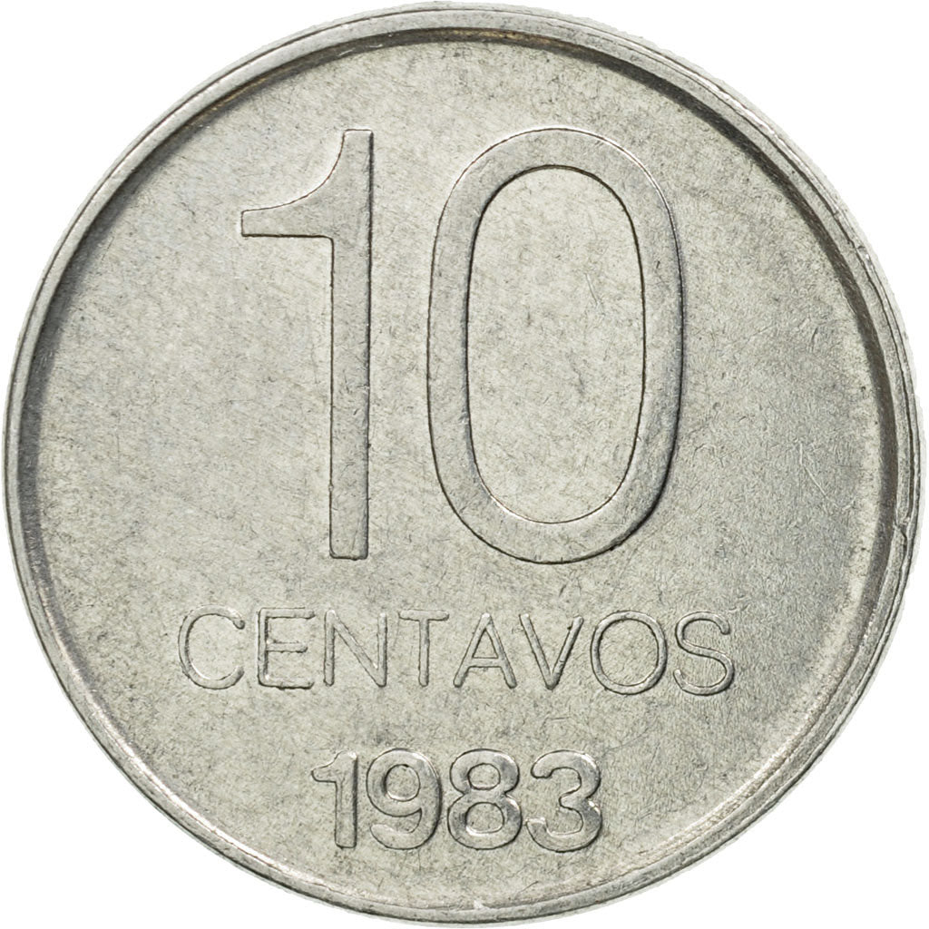 Coin, Argentina, 10 Centavos, 1983, EF(40-45), Aluminum, KM:89