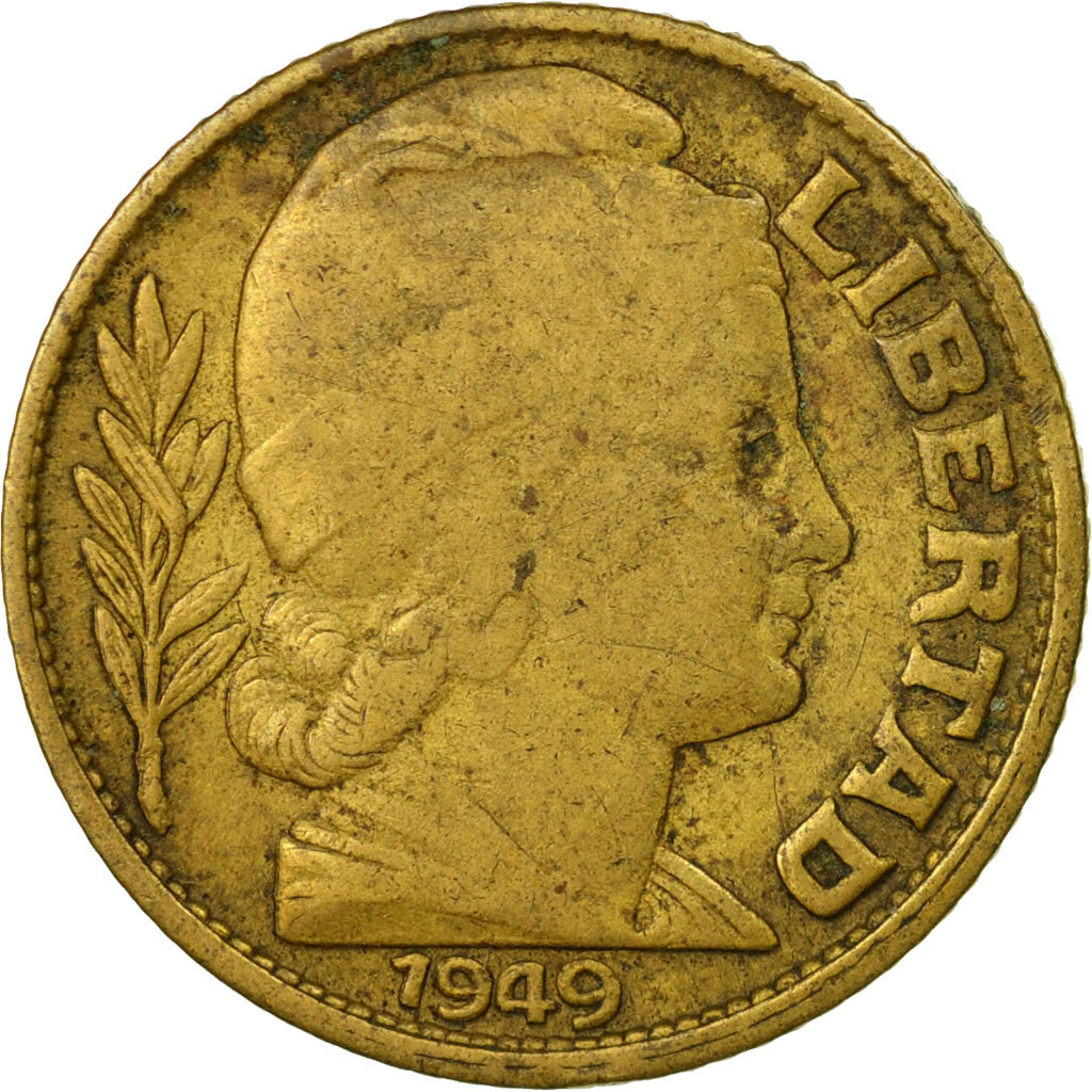 Moneta, Argentina, 10 Centavos, 1949, MB+, Alluminio-bronzo, KM:41
