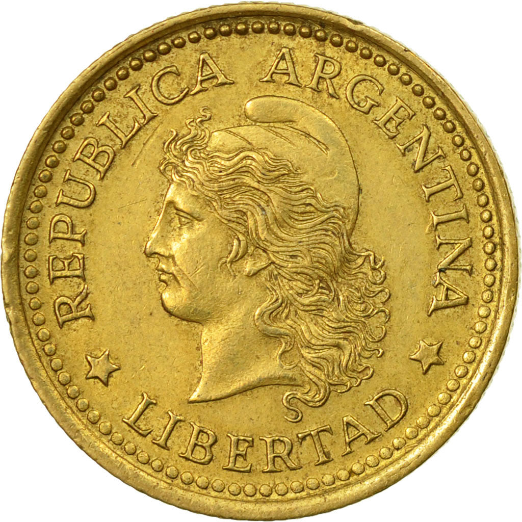 Moneta, Argentina, 10 Centavos, 1974, BB, Alluminio-bronzo, KM:66