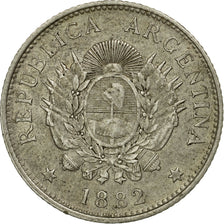 Coin, Argentina, 20 Centavos, 1882, EF(40-45), Silver, KM:27