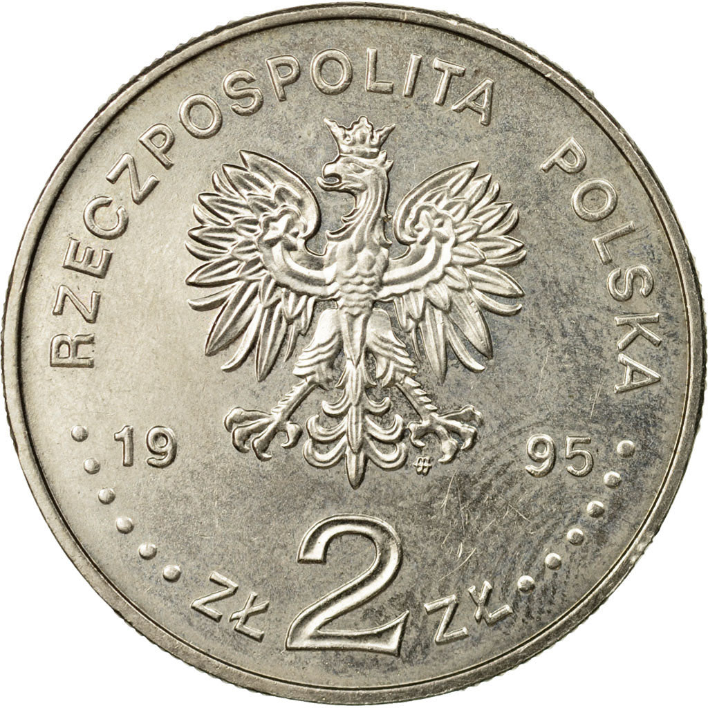 Coin, Poland, 2 Zlote, 1995, AU(55-58), Copper-nickel, KM:297