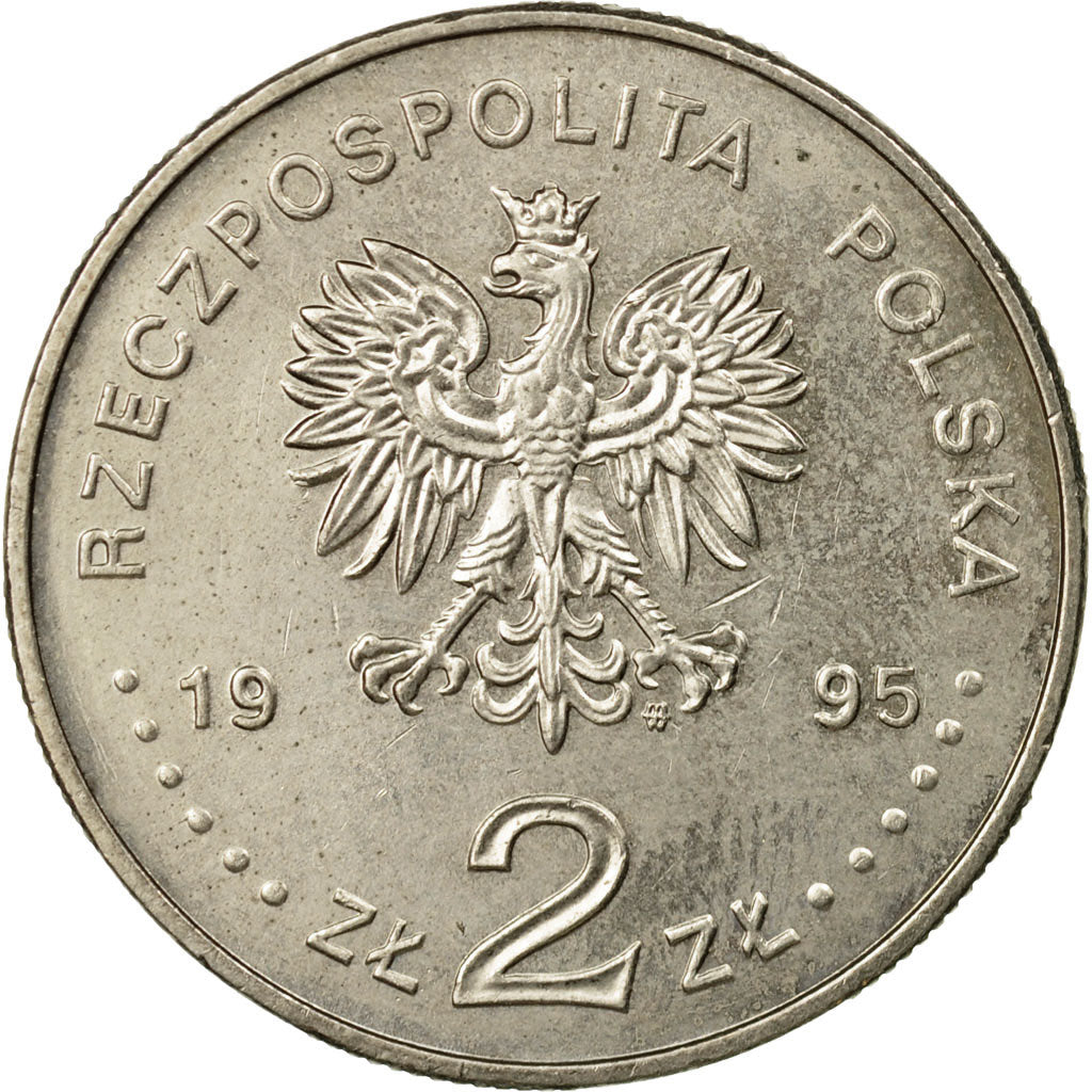 Coin, Poland, 2 Zlote, 1995, EF(40-45), Copper-nickel, KM:303
