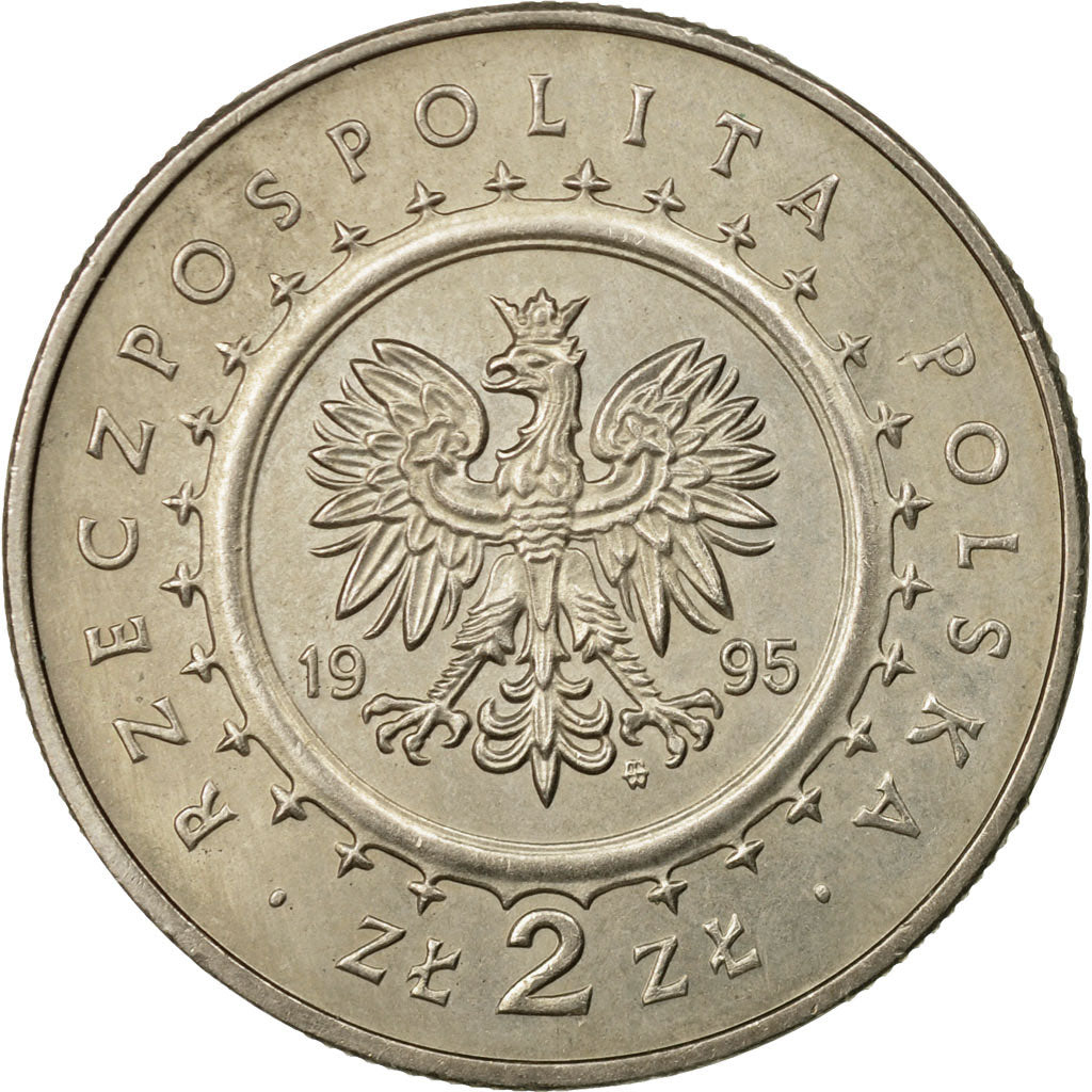 Coin, Poland, 2 Zlote, 1995, AU(55-58), Copper-nickel, KM:310