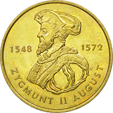 Coin, Poland, 2 Zlote, 1996, AU(55-58), Brass, KM:306