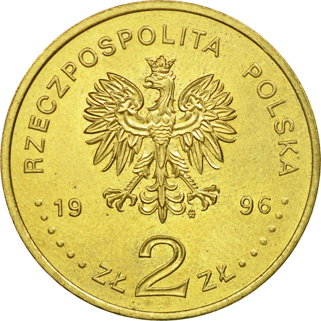 Moneta, Polonia, 2 Zlote, 1996, Warsaw, BB, Ottone, KM:315
