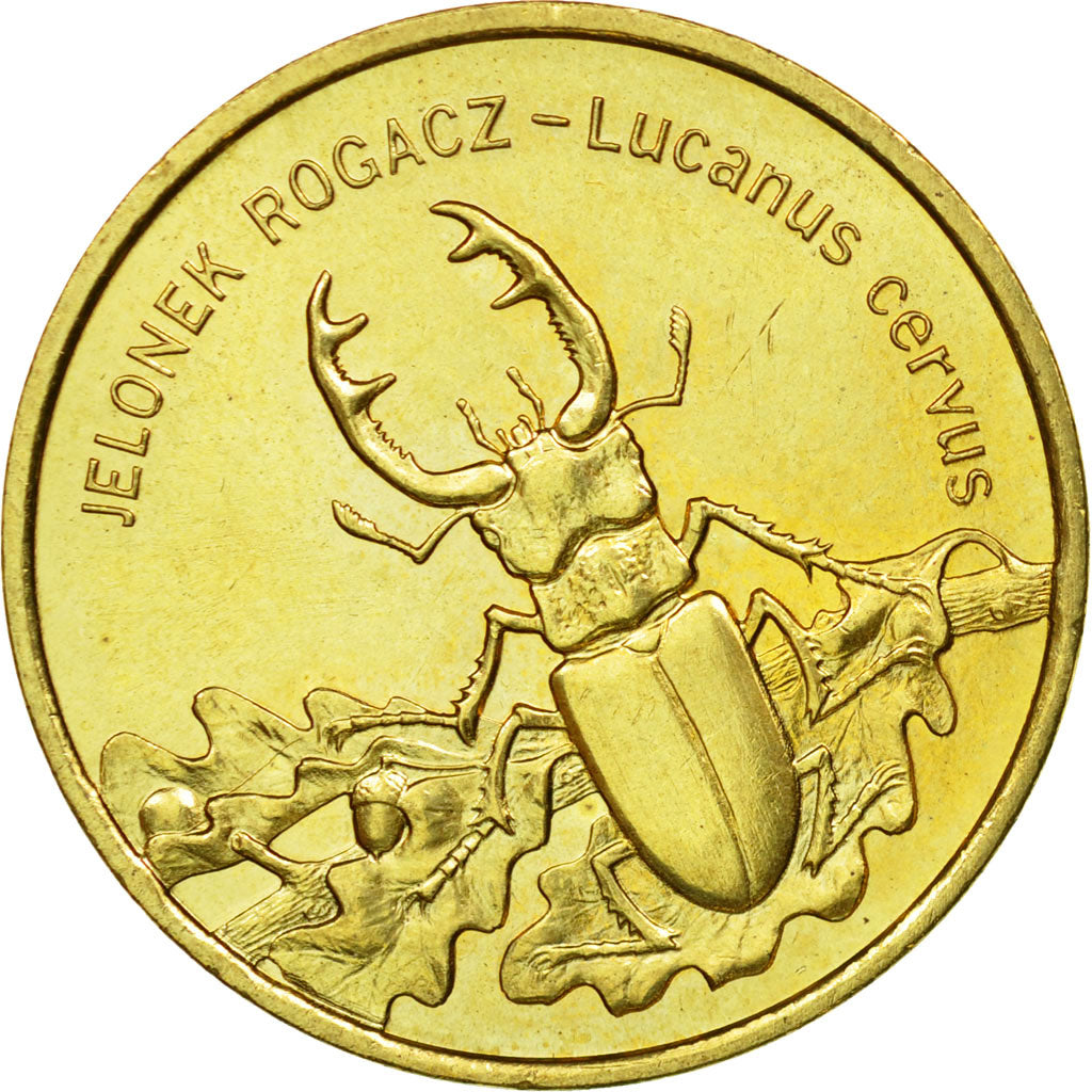 Coin, Poland, 2 Zlote, 1997, Warsaw, AU(55-58), Brass, KM:329
