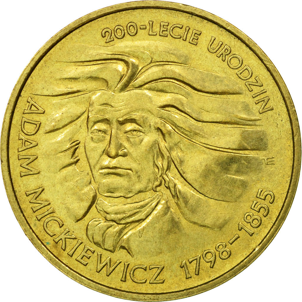 Coin, Poland, 2 Zlote, 1998, Warsaw, AU(55-58), Brass, KM:352