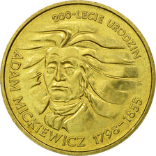 Coin, Poland, 2 Zlote, 1998, Warsaw, AU(55-58), Brass, KM:352