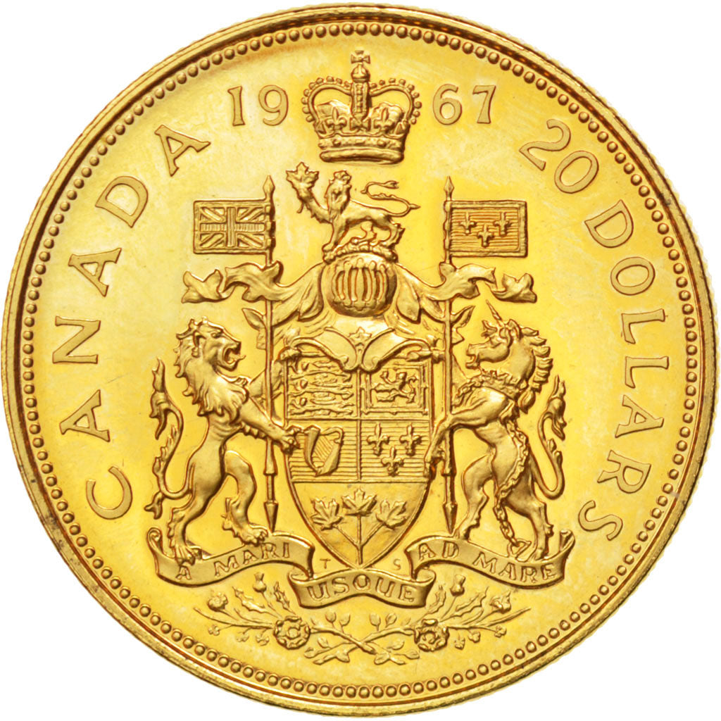 Coin, Canada, Elizabeth II, 20 Dollars, 1967, Royal Canadian Mint, Ottawa
