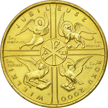 Coin, Poland, 2 Zlote, 2000, Warsaw, AU(55-58), Brass, KM:376
