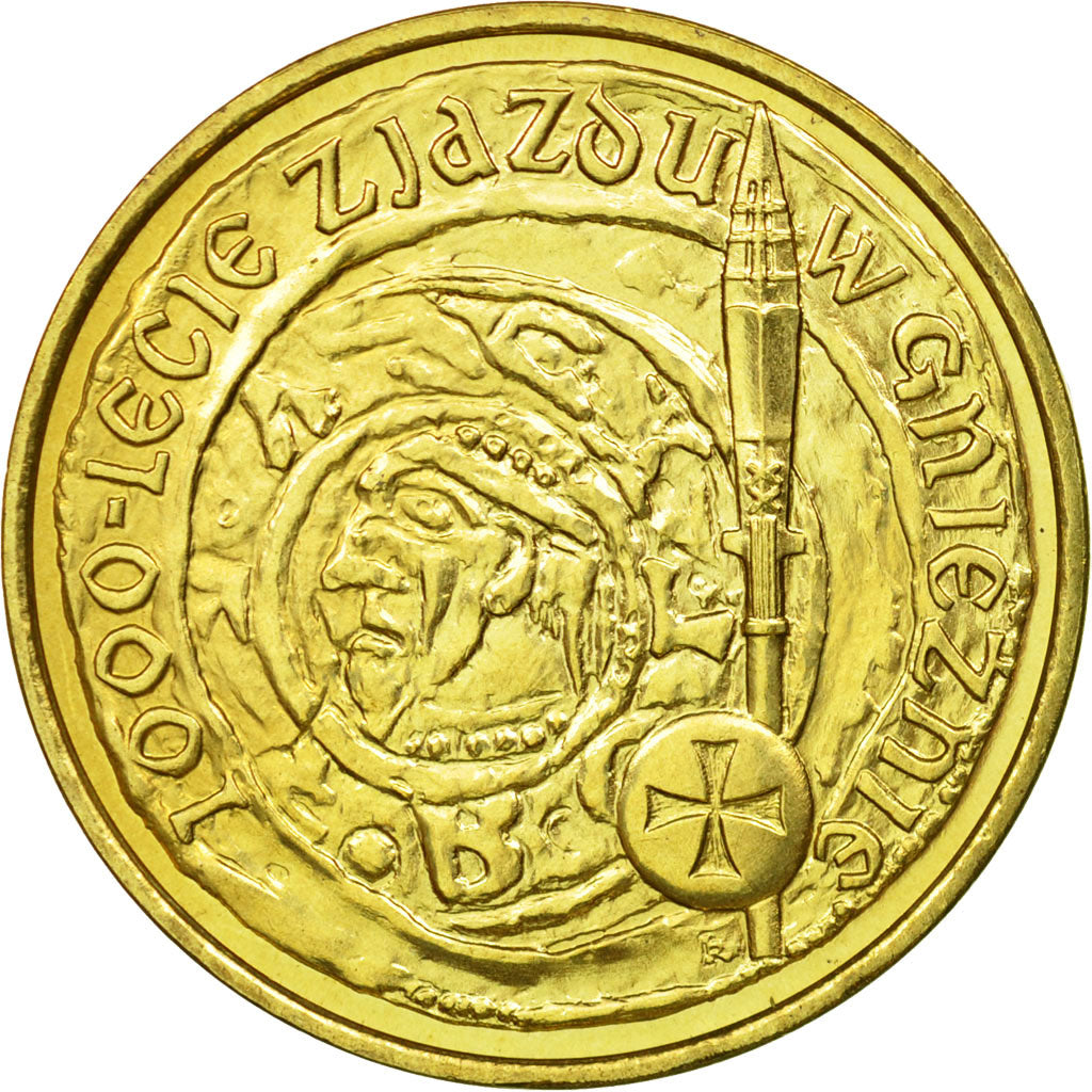 Coin, Poland, 2 Zlote, 2000, Warsaw, AU(55-58), Brass, KM:377