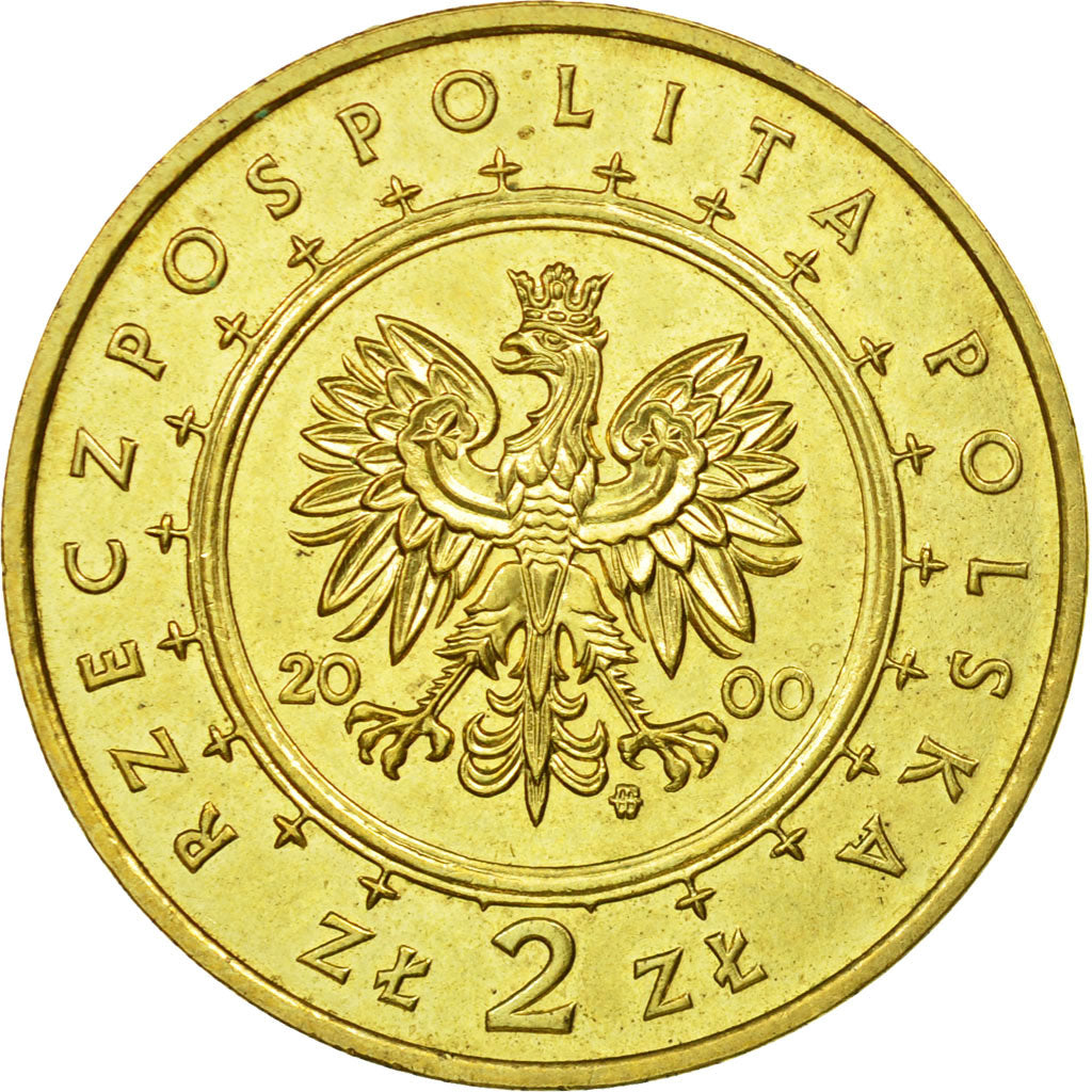 Monnaie, Pologne, 2 Zlote, 2000, Warsaw, SUP, Laiton, KM:390