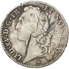 Moneda, Francia, Louis XV, Écu au bandeau, Ecu, 1761, Caen, MBC, Plata