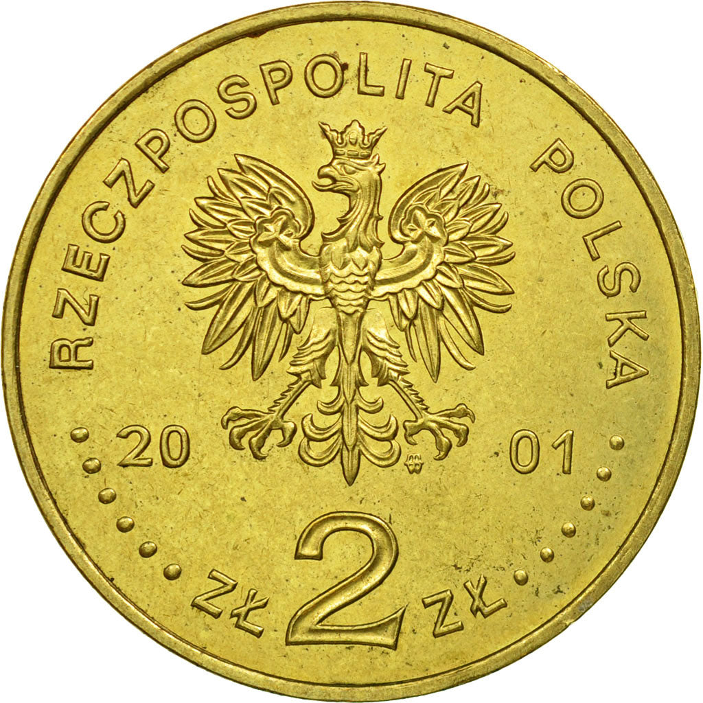 Moneta, Polonia, 2 Zlote, 2001, Warsaw, BB, Ottone, KM:408